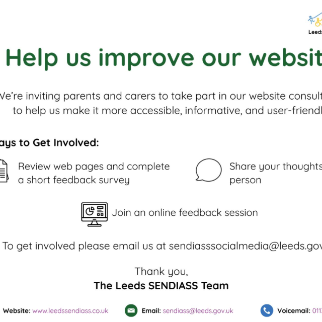 Help Us Improve the Leeds SENDIASS Website